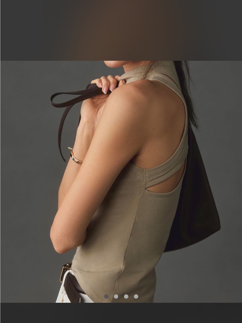 Pilcro Mock-Neck Cutout Tank